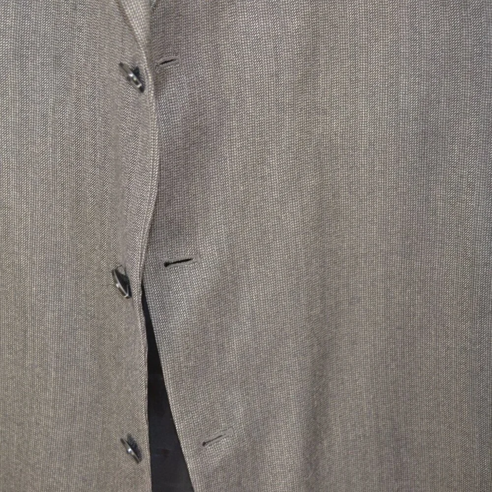 Petrocelli Sport Coat Mens 46L Wool Silk Sport Blazer 2 Side Pockets Gray Jacket